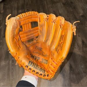 Wilson George Brett MVP .390 Baseball Glove 10" Rare VTG Korea Hold Tite Strap